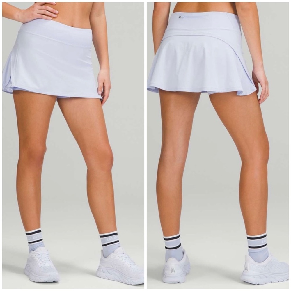 Lululemon Play Off The Pleats Skirt White Tennis Golf Pickle Ball Skort Size 4